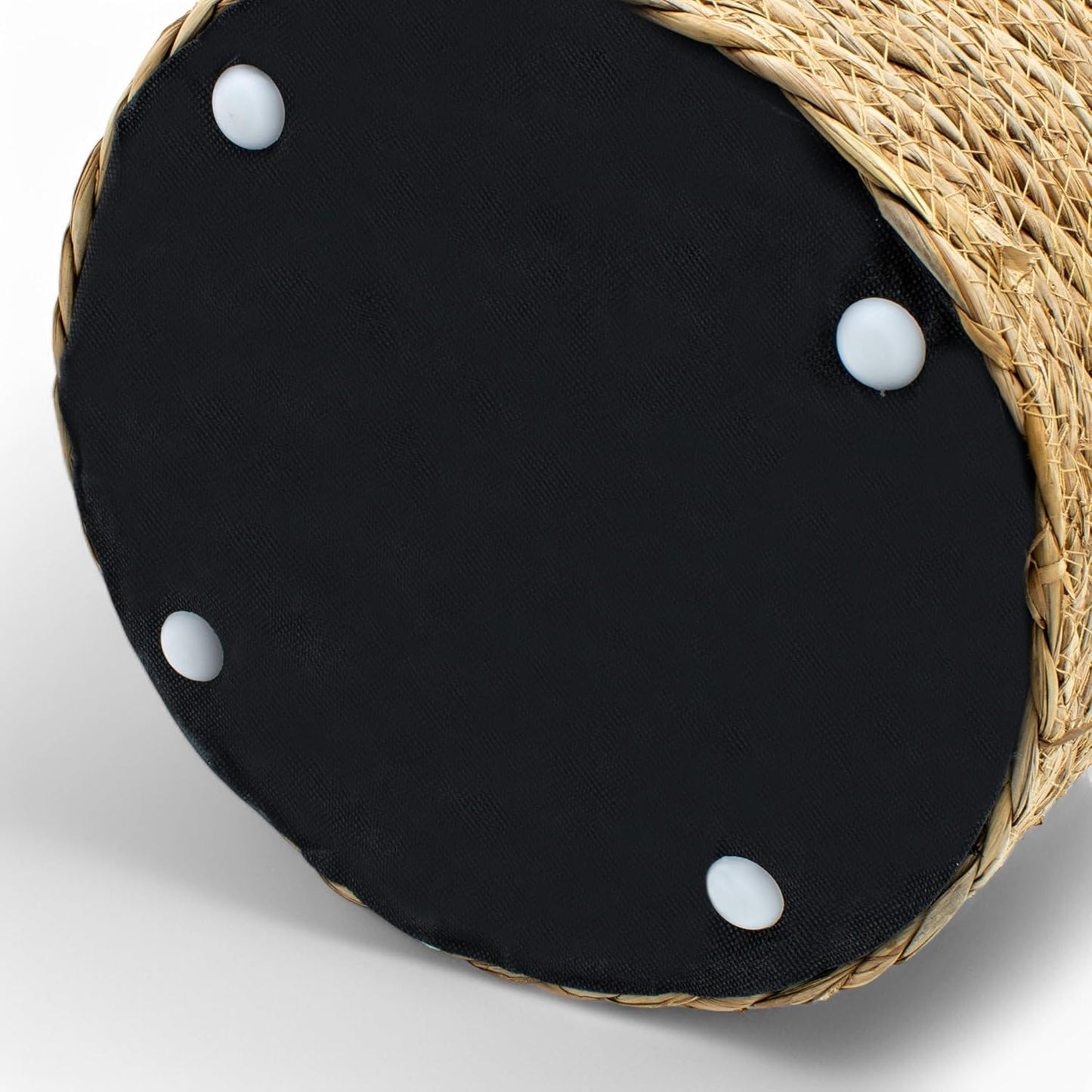 Spetebo Seegras Sitzhocker Vintage Natur - 30 cm - Naturfaser Boho Sitzpouf - Jute Fußhocker Pouf als Hocker Fußablage Tritthocker Sitzkissen Fußkissen Sitzgelegenheit
