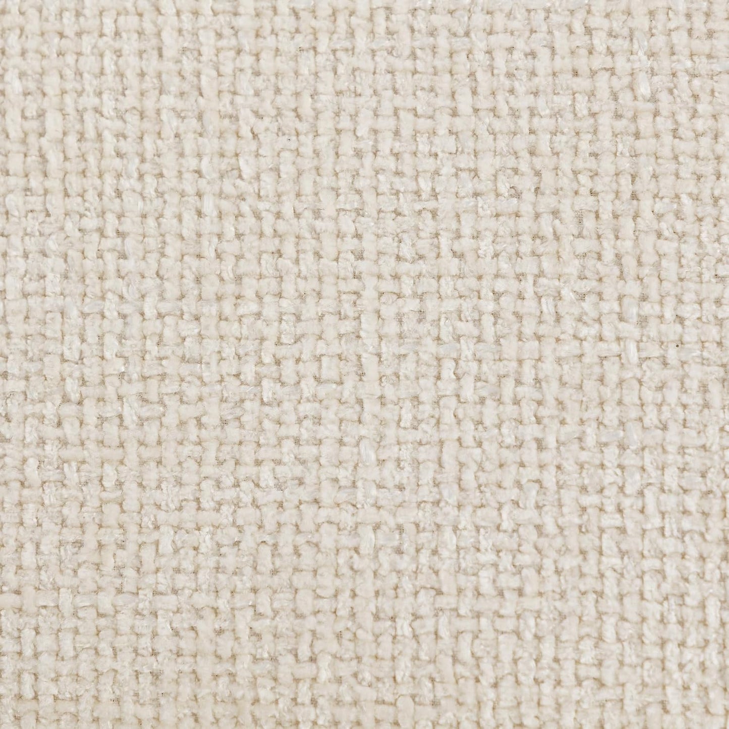HOMCOM Sitzhocker Hocker mit weichem Sitzkissen Stahlbeinen Fußhocker mit Chenille-Stoff Polsterhocker Ottoman für Schlafzimmer, Wohnzimmer, Cremeweiß