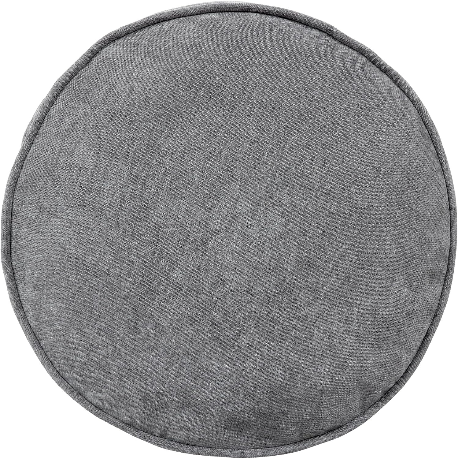 Icon Milano Hocker, Grau, Flauschiger Chenille Stoff, Samt Sitzsack, Sitzpuff, Pouf Hocker mit Füllung, Fußhocker für das Wohnzimmer, Deko Wohnzimmer